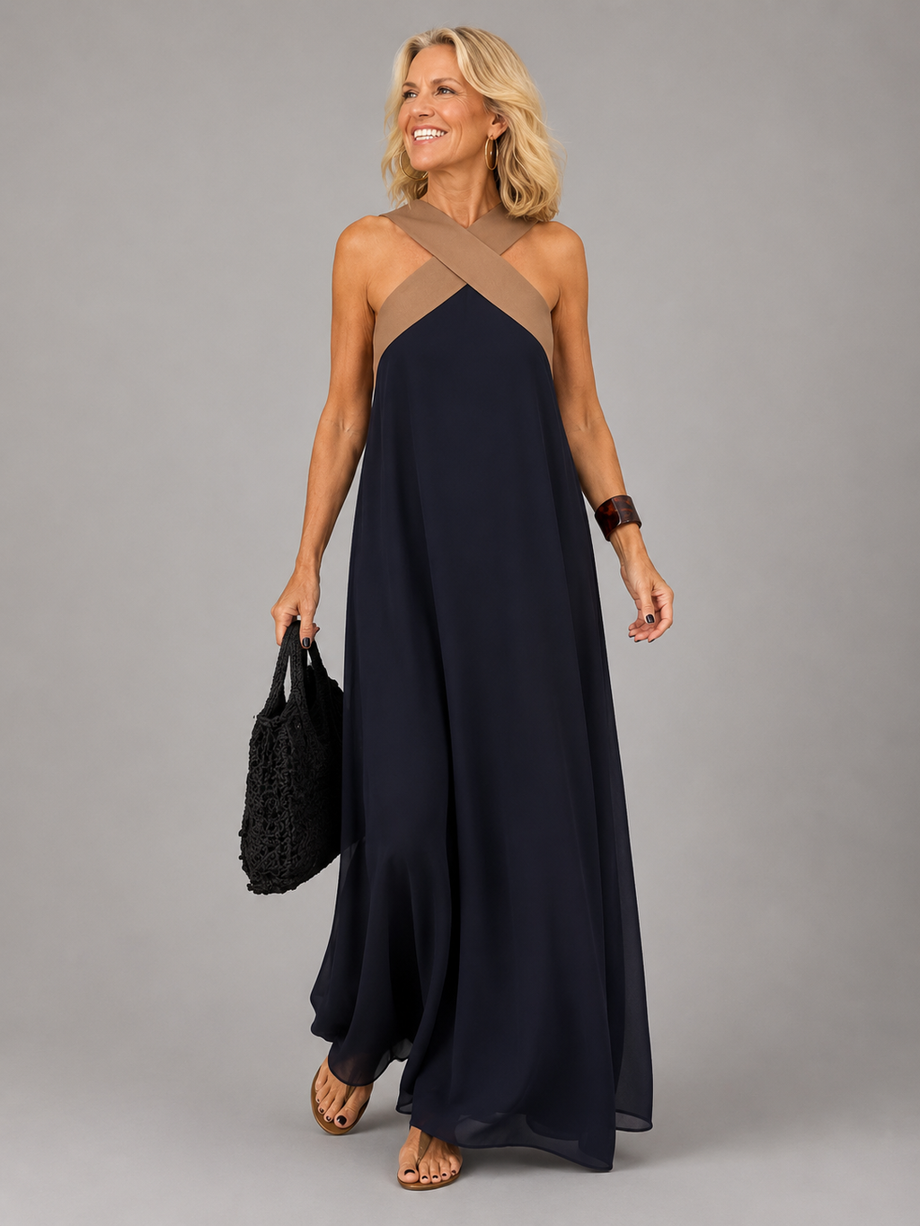 Sienna™ - Vestido com decote cruzado