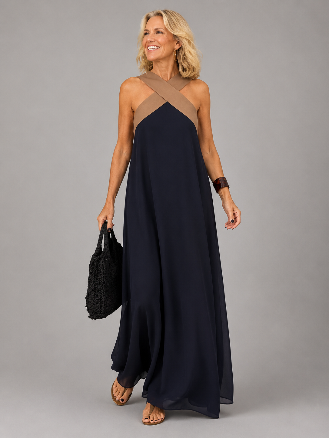 Sienna™ - Vestido com decote cruzado