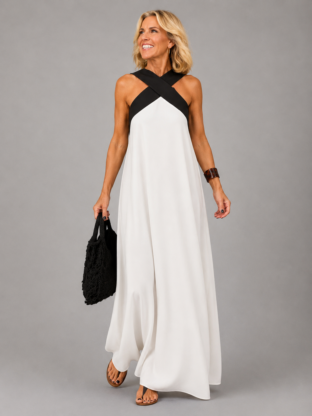 Sienna™ - Vestido com decote cruzado