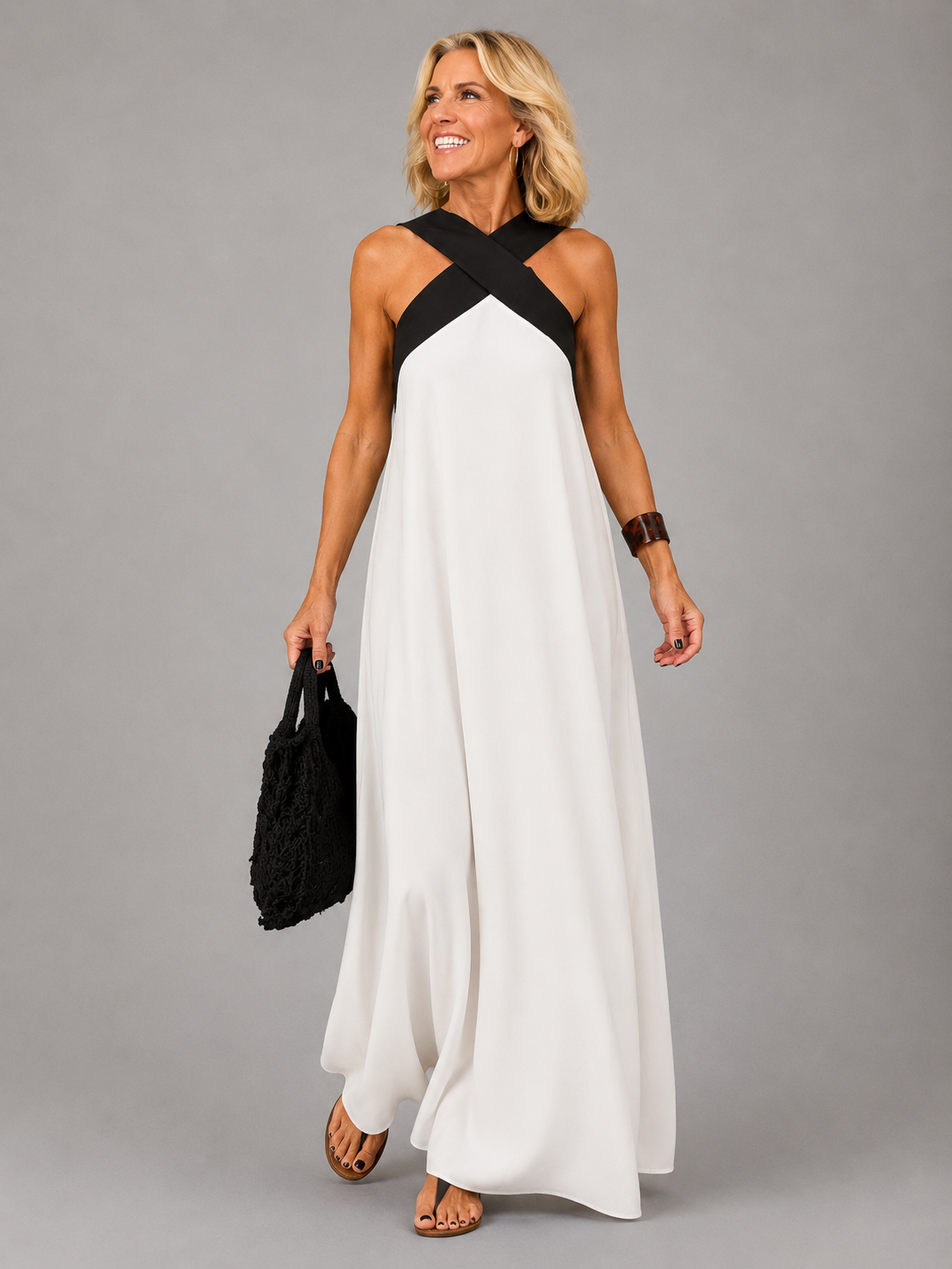 Sienna™ - Vestido com decote cruzado