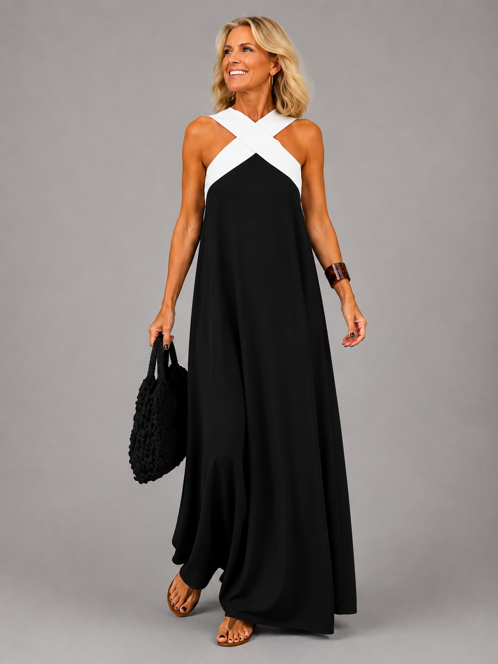 Sienna™ - Vestido com decote cruzado