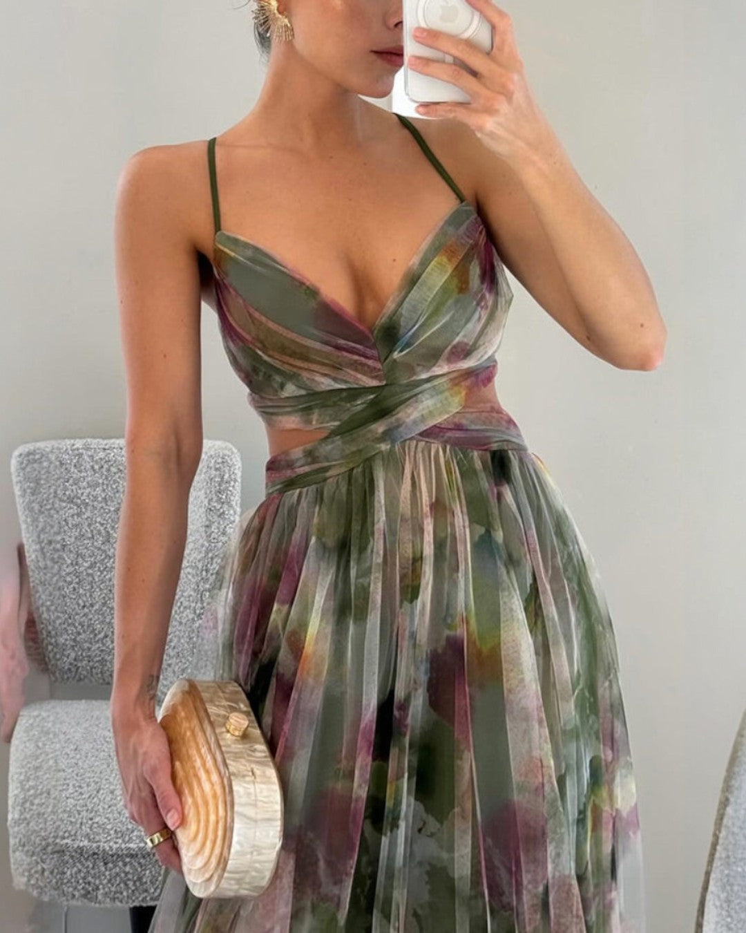 Teresa - Vestido Maxi Encantador com Estampado Floral
