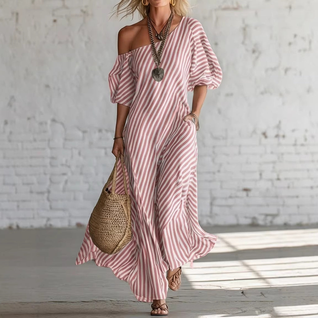 Brisa™ — Vestido Maxi Assimétrico Leve