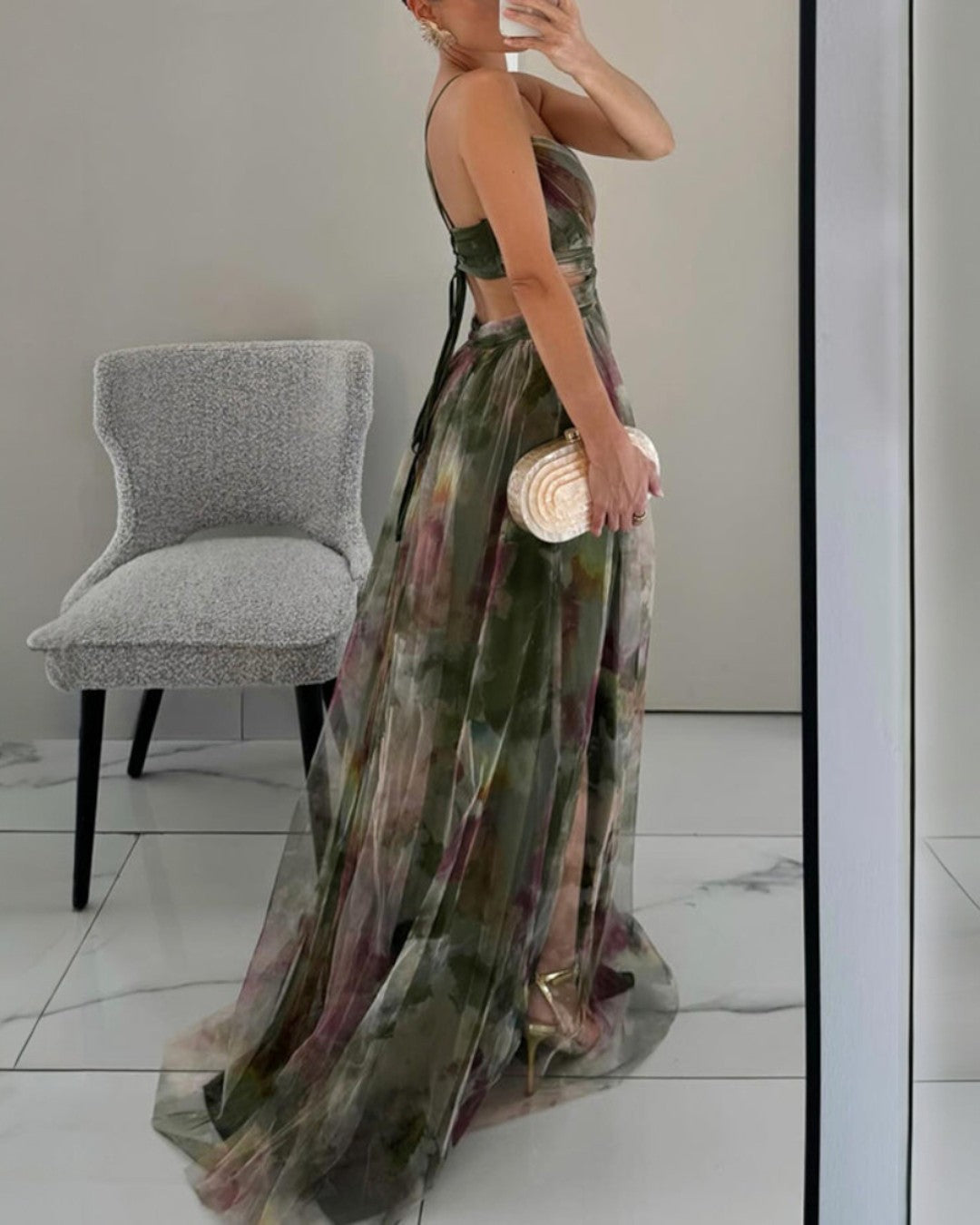 Teresa - Vestido Maxi Encantador com Estampado Floral