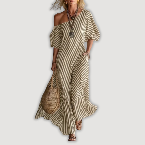 Brisa™ — Vestido Maxi Assimétrico Leve