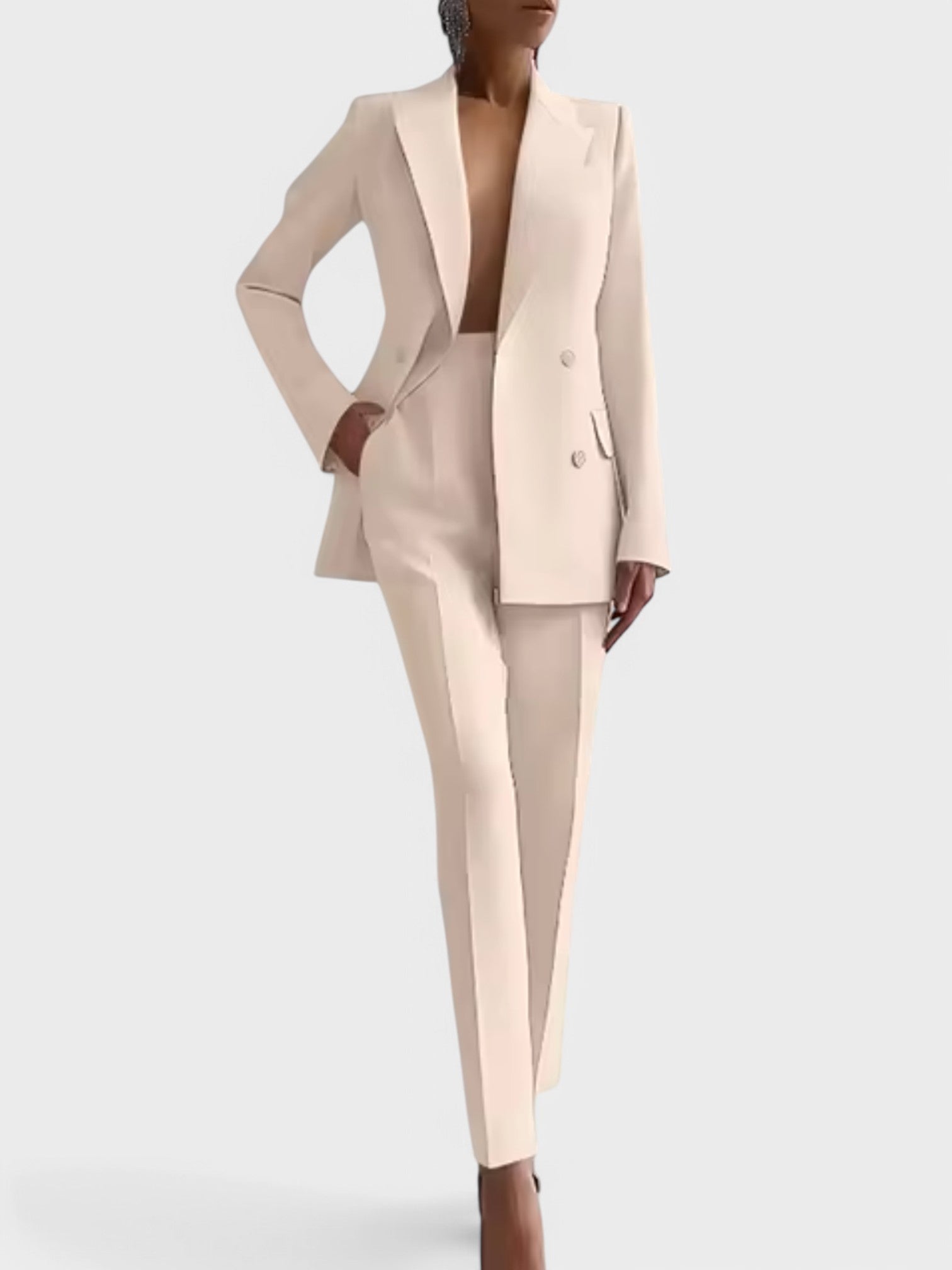 Mariza – Conjunto de Blazer e Calças de Pregas