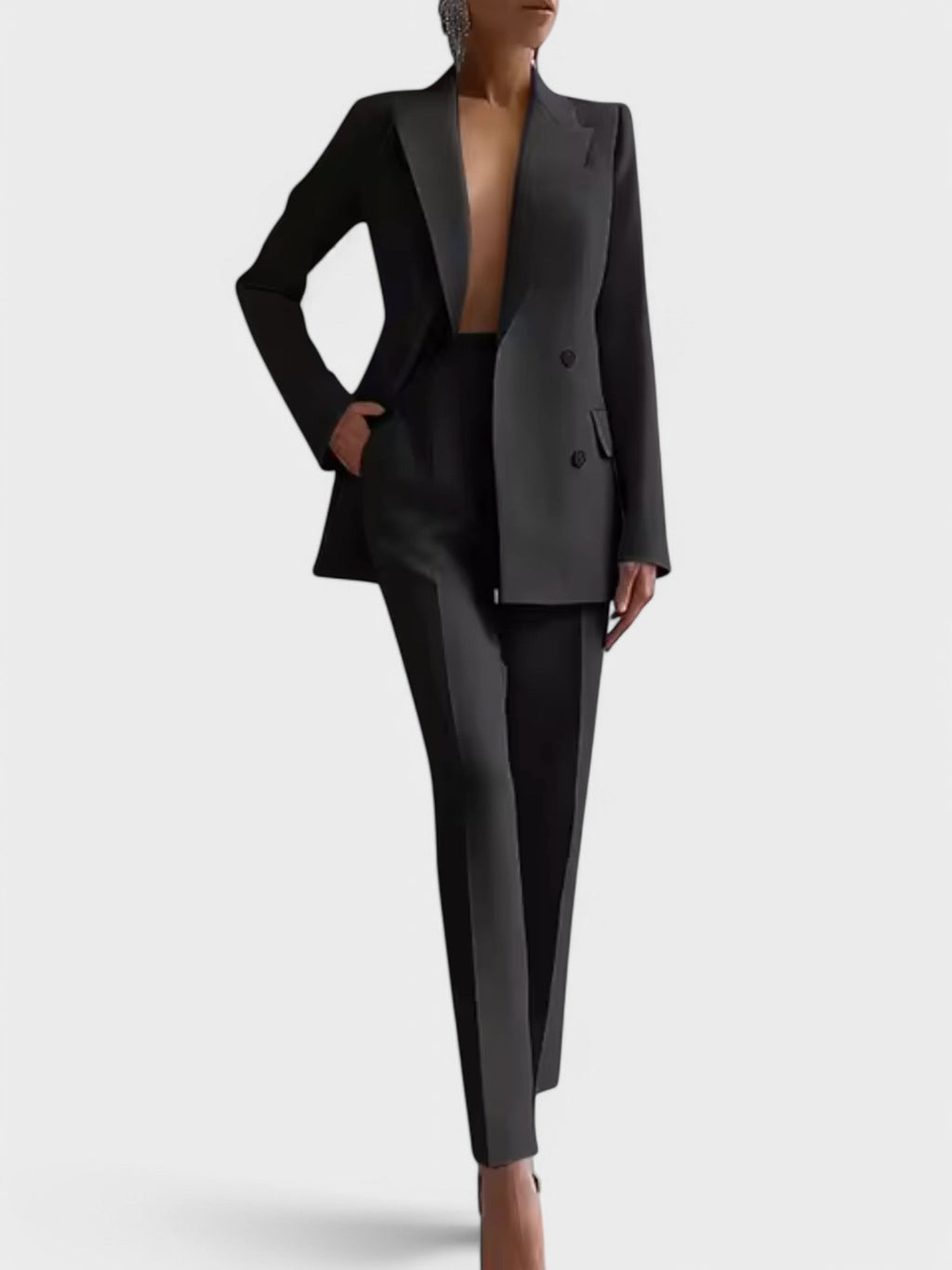 Mariza – Conjunto de Blazer e Calças de Pregas