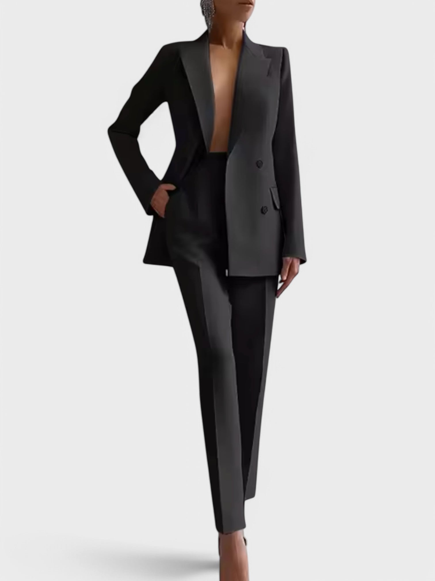 Mariza – Conjunto de Blazer e Calças de Pregas