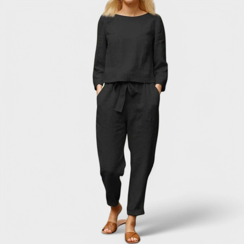 Conjunto Feminino de Linho em Duas Peças