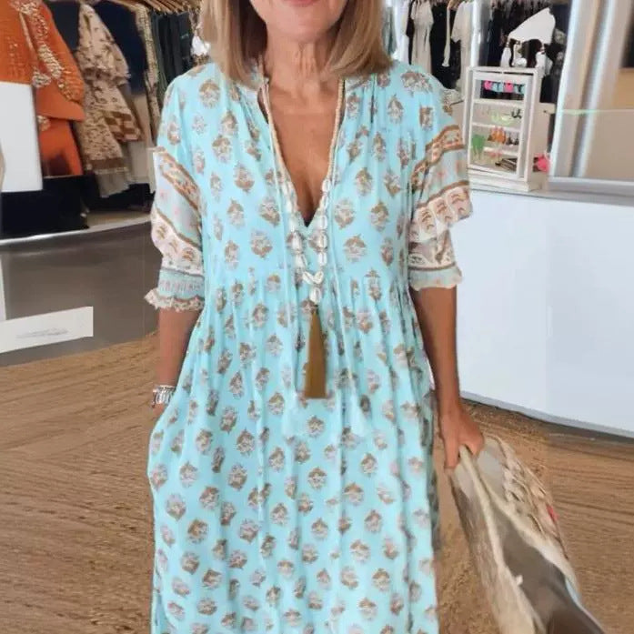 Milou™ - Vestido Midi Boémio Elegante