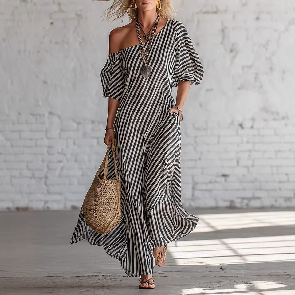 Brisa™ — Vestido Maxi Assimétrico Leve