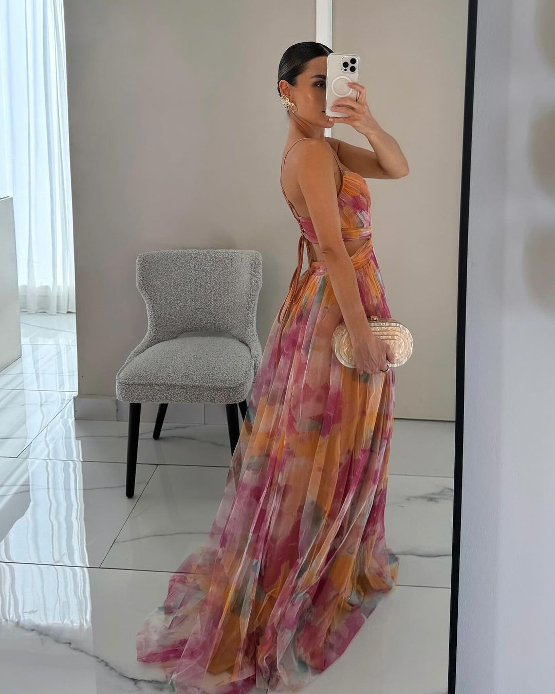 Teresa - Vestido Maxi Encantador com Estampado Floral