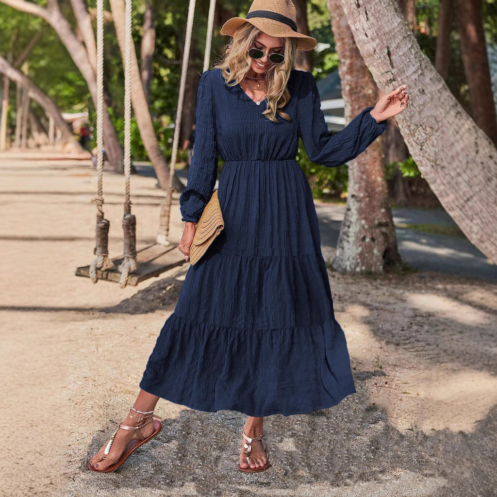 Madalena - Vestido Midi de Manga Comprida