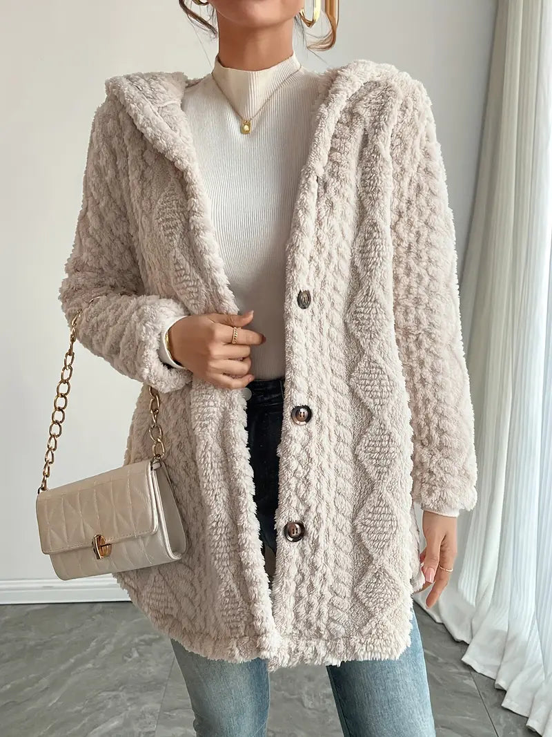 Cátia - Casaco Macio com Capuz