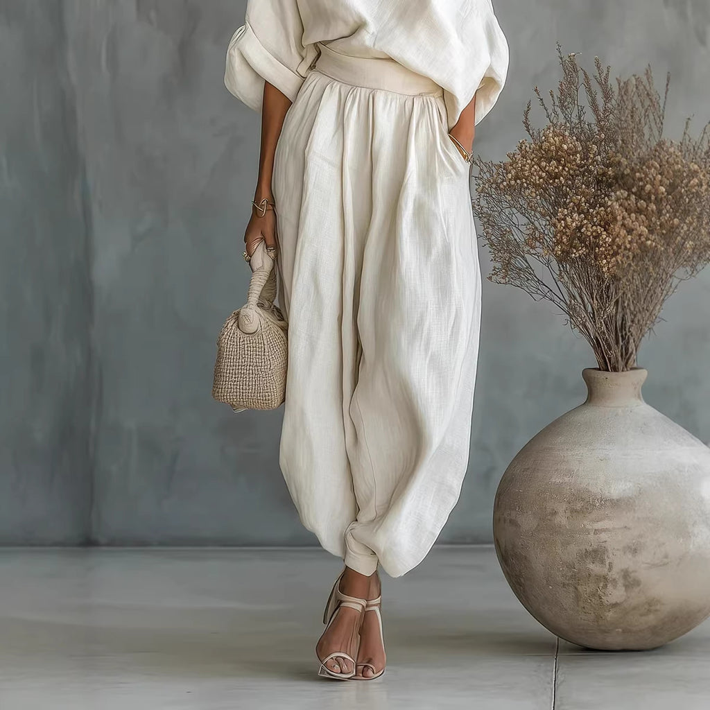 Nyka – Conjunto Fluído de Blusa e Calças