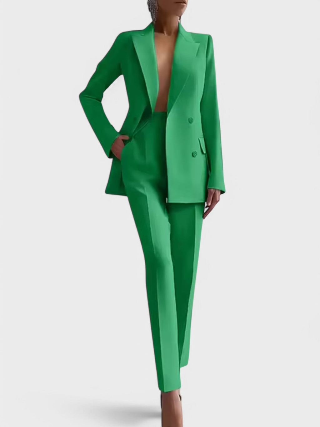 Mariza – Conjunto de Blazer e Calças de Pregas