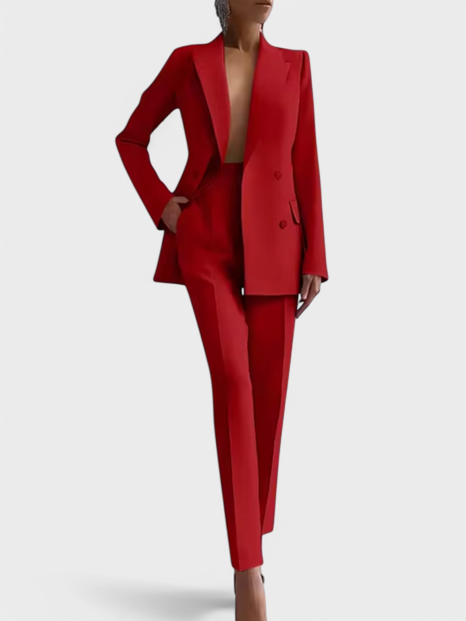 Mariza – Conjunto de Blazer e Calças de Pregas