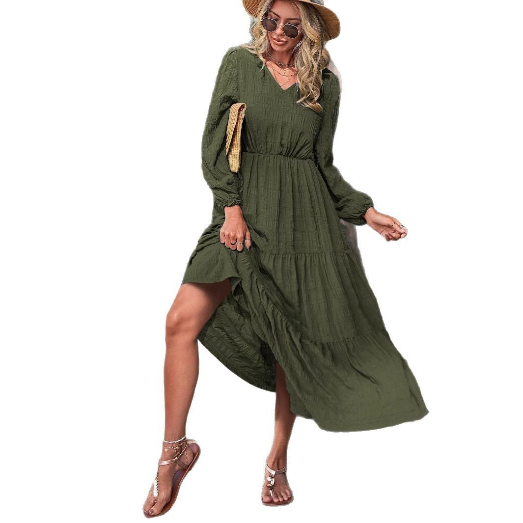 Madalena - Vestido Midi de Manga Comprida