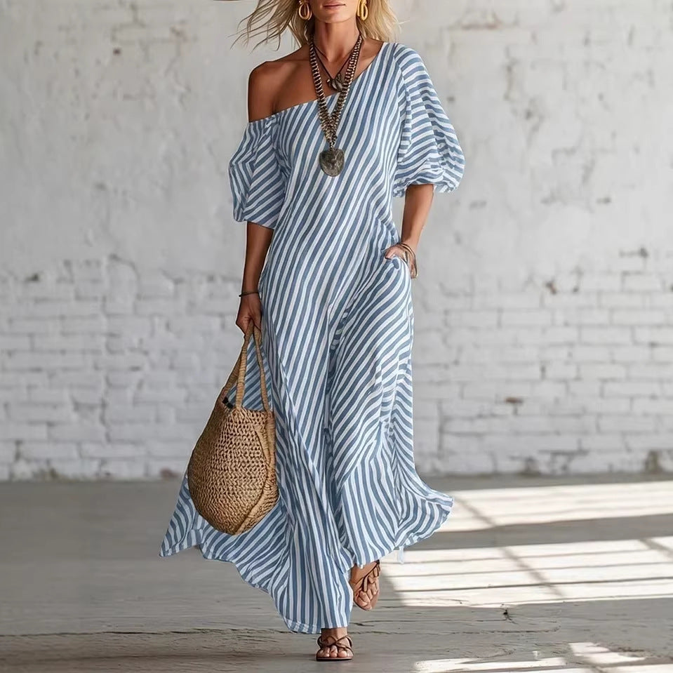 Brisa™ — Vestido Maxi Assimétrico Leve