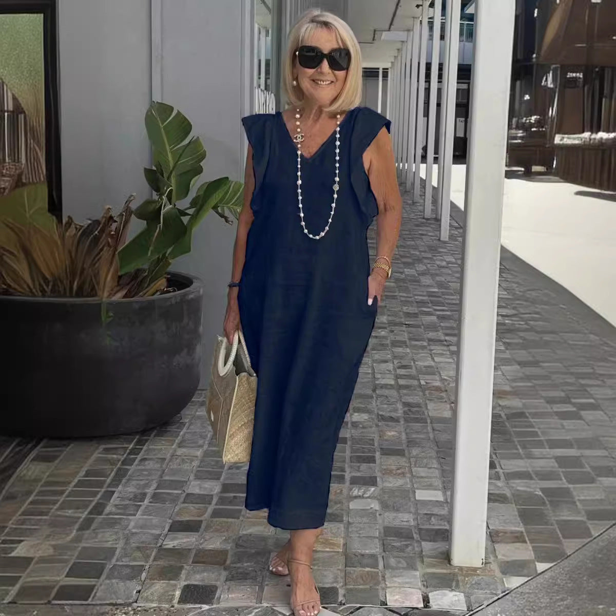 Sophie™ – Vestido de Linho e Algodão