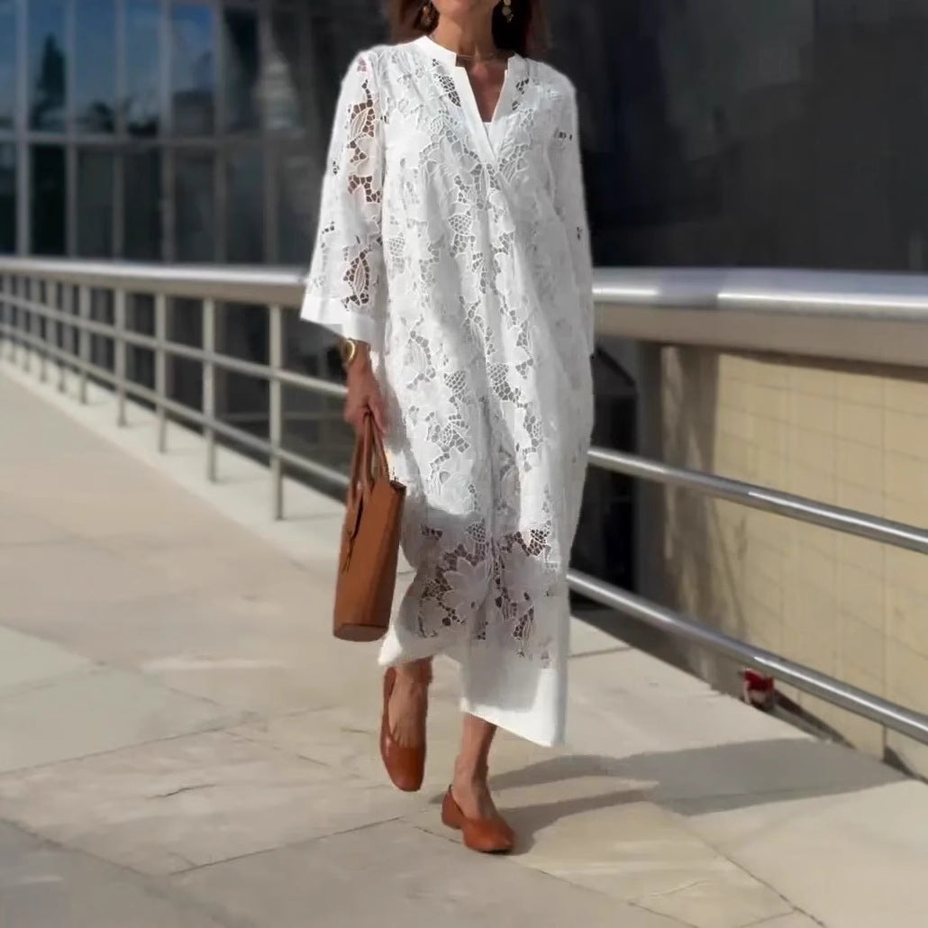 Lunara™ — Vestido de Renda Elegante