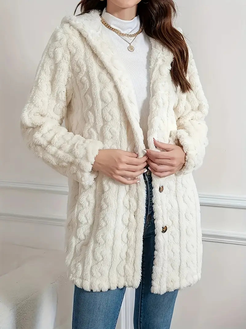 Cátia - Casaco Macio com Capuz