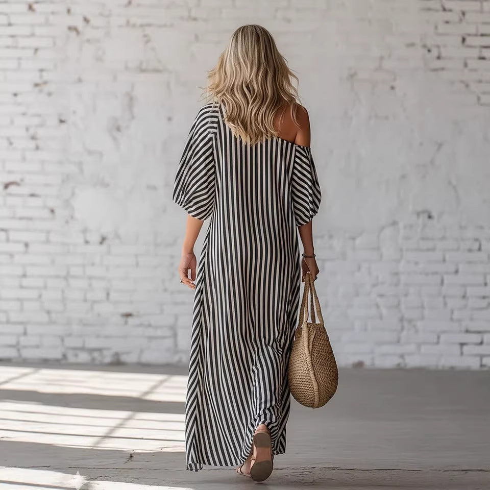 Brisa™ — Vestido Maxi Assimétrico Leve
