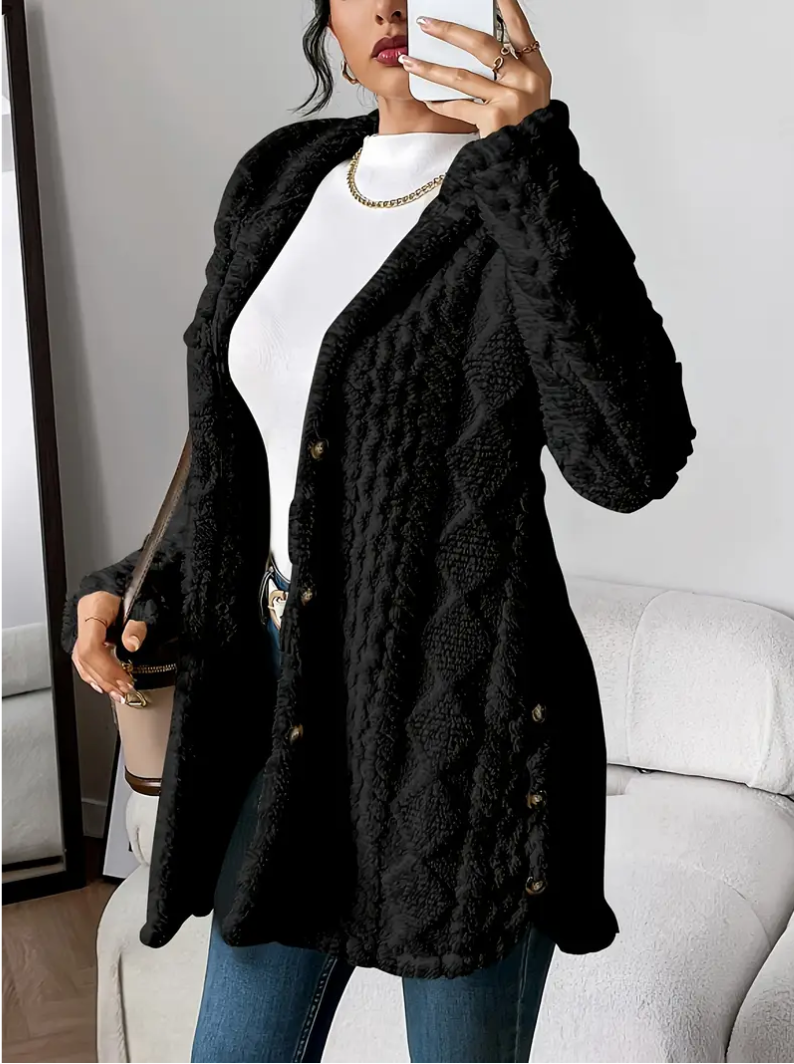 Cátia - Casaco Macio com Capuz