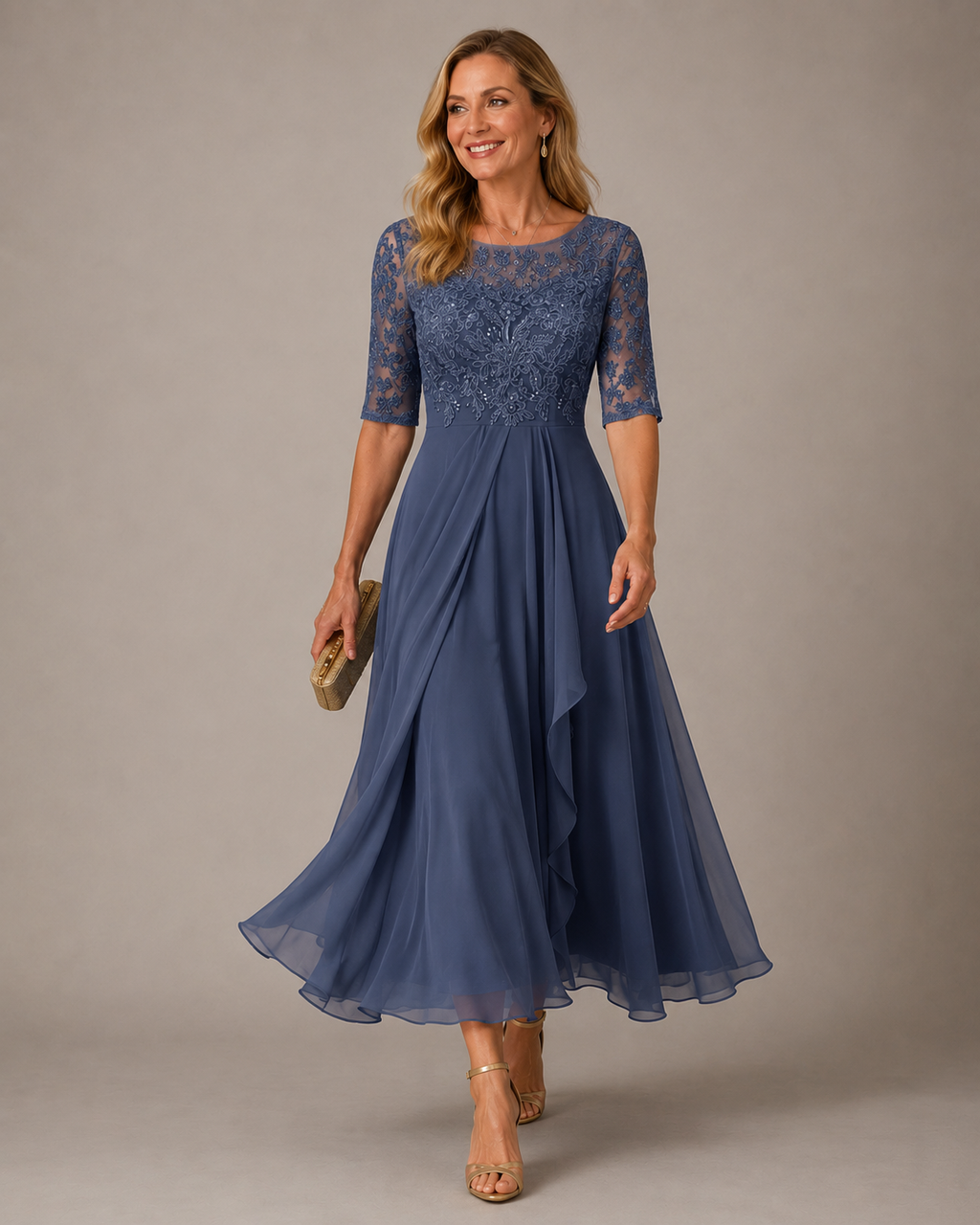 Rose™ — Vestido Midi de Renda