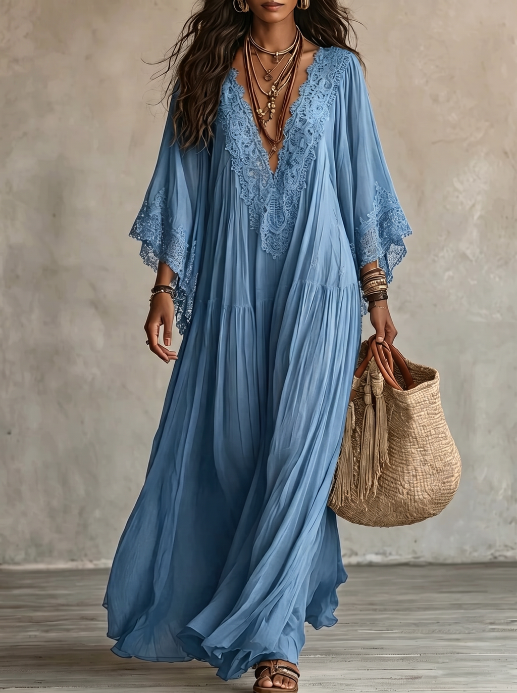 Bella™ — Vestido Maxi Boémio
