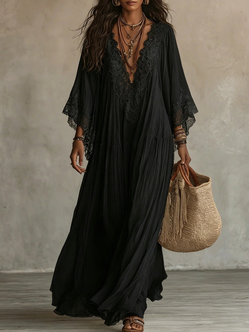 Bella™ — Vestido Maxi Boémio