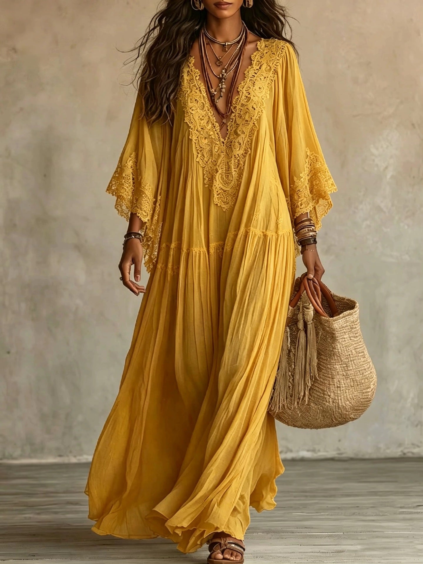 Bella™ — Vestido Maxi Boémio