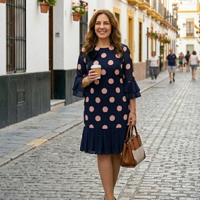 Pia – Vestido Midi Elegante e Confortável