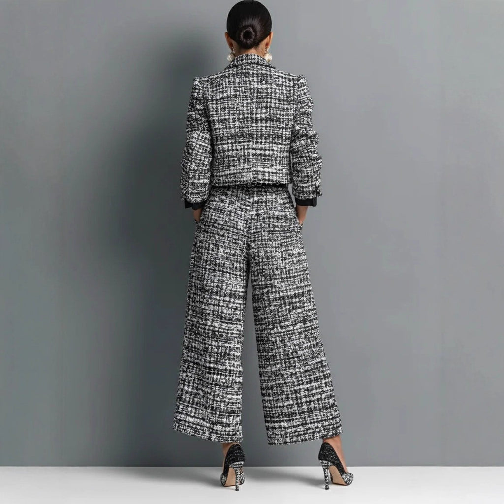 Leina - Conjunto Elegante de Casaco e Calças