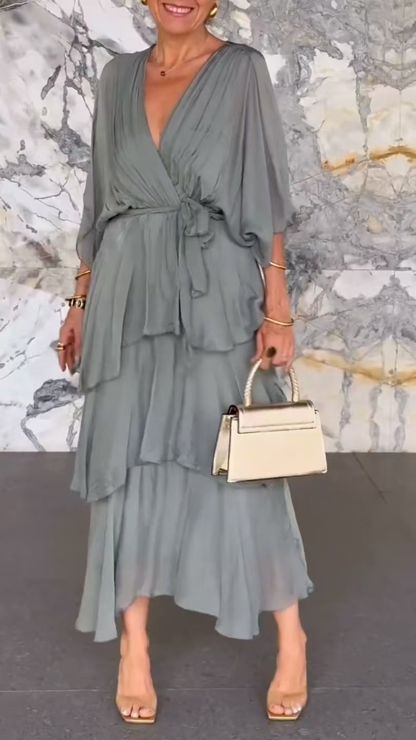 Élan – Vestido Fluido com Camadas