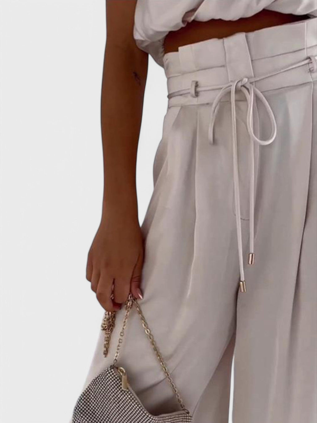 AZARIA - Conjunto de Duas Peças de Seda para o Verão