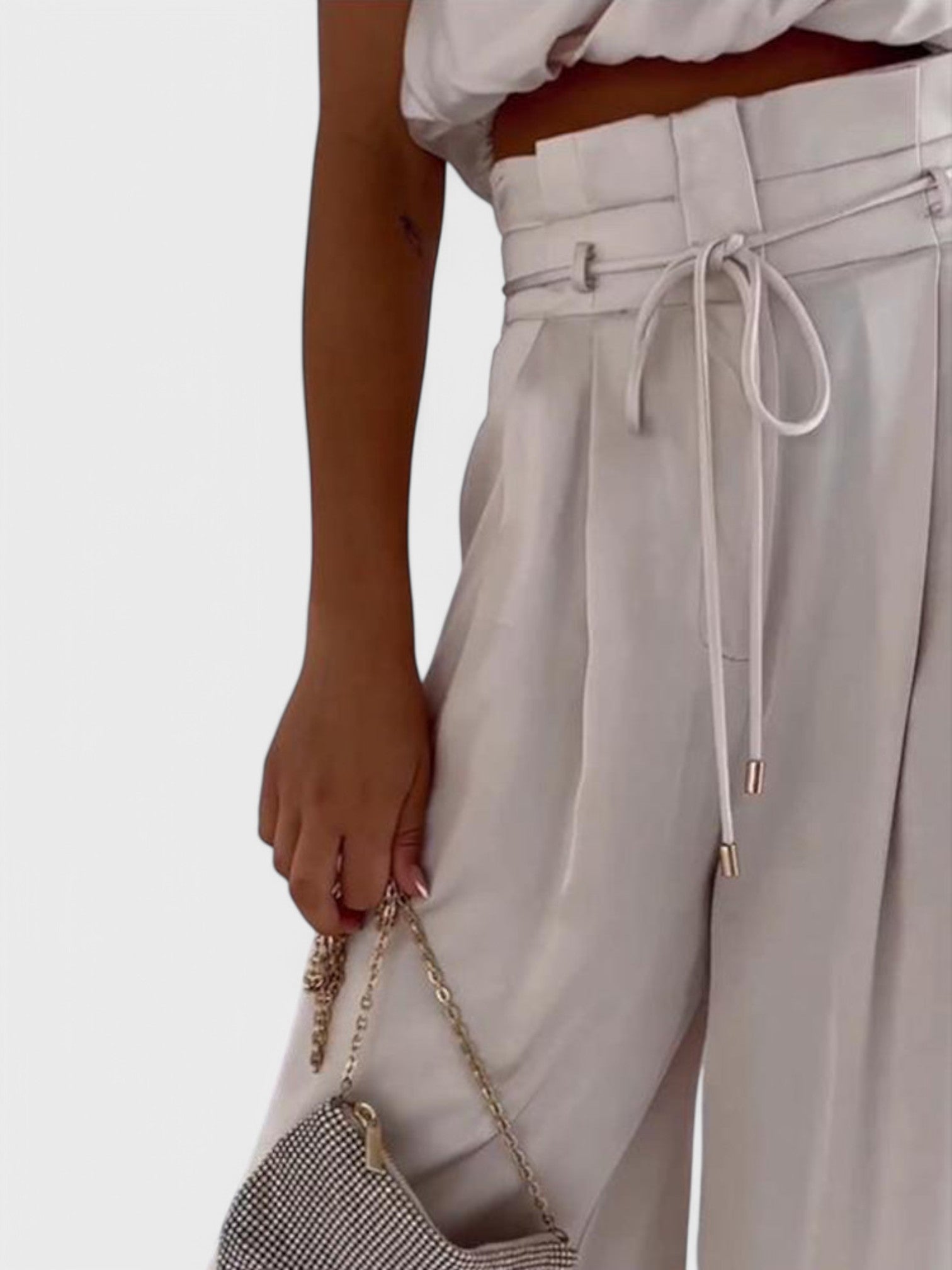 AZARIA - Conjunto de Duas Peças de Seda para o Verão