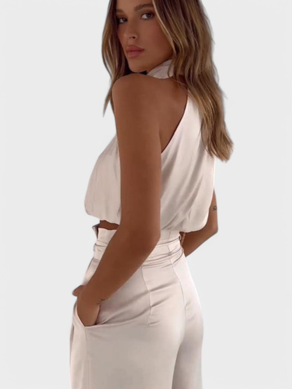 AZARIA - Conjunto de Duas Peças de Seda para o Verão