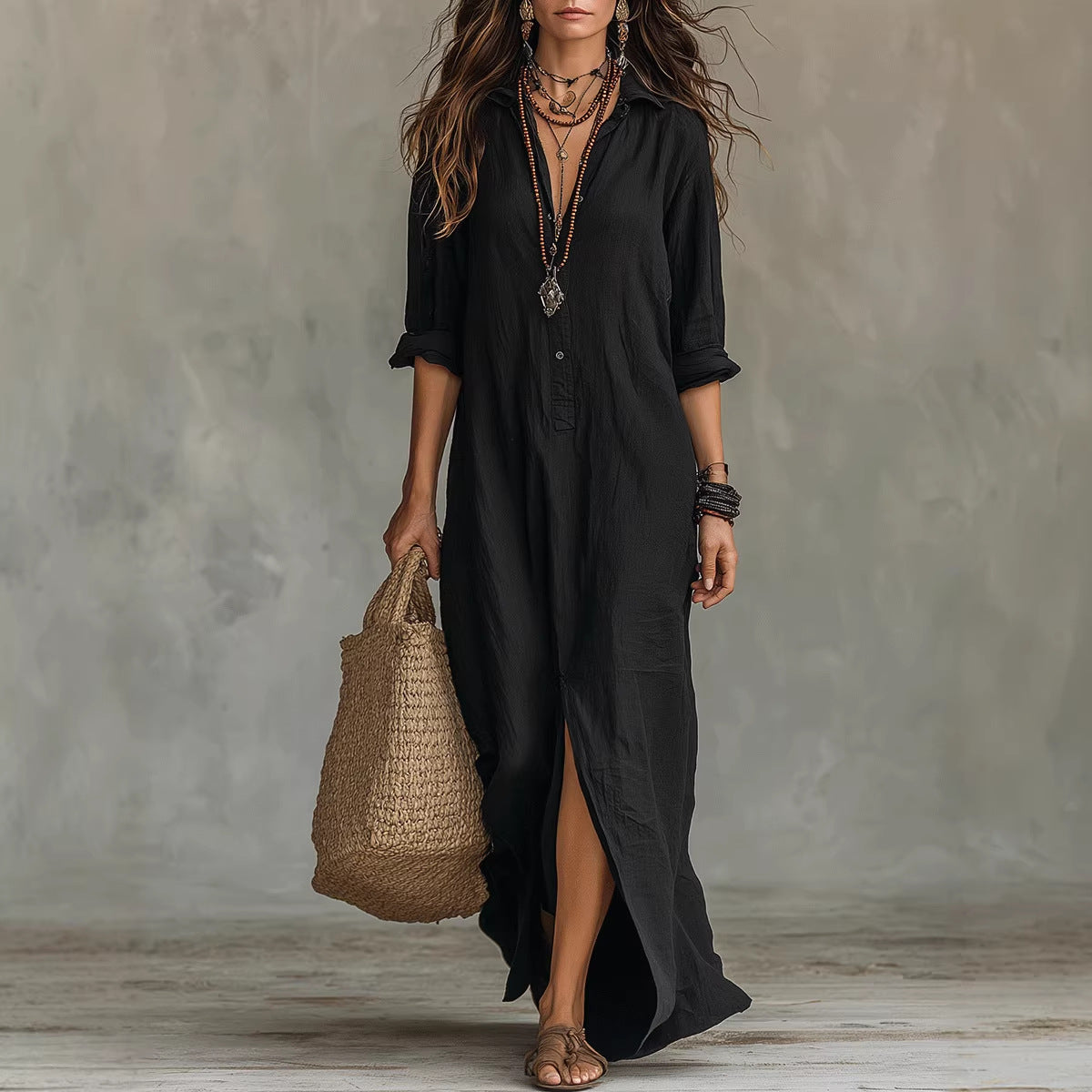 Vittoria - Vestido Maxi com Abertura