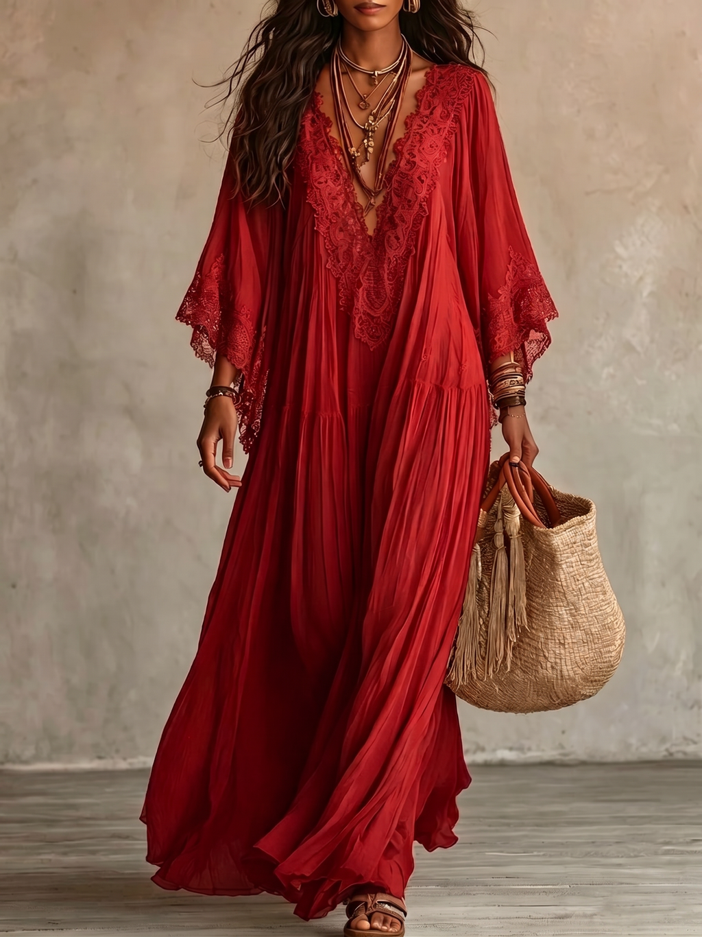 Bella™ — Vestido Maxi Boémio