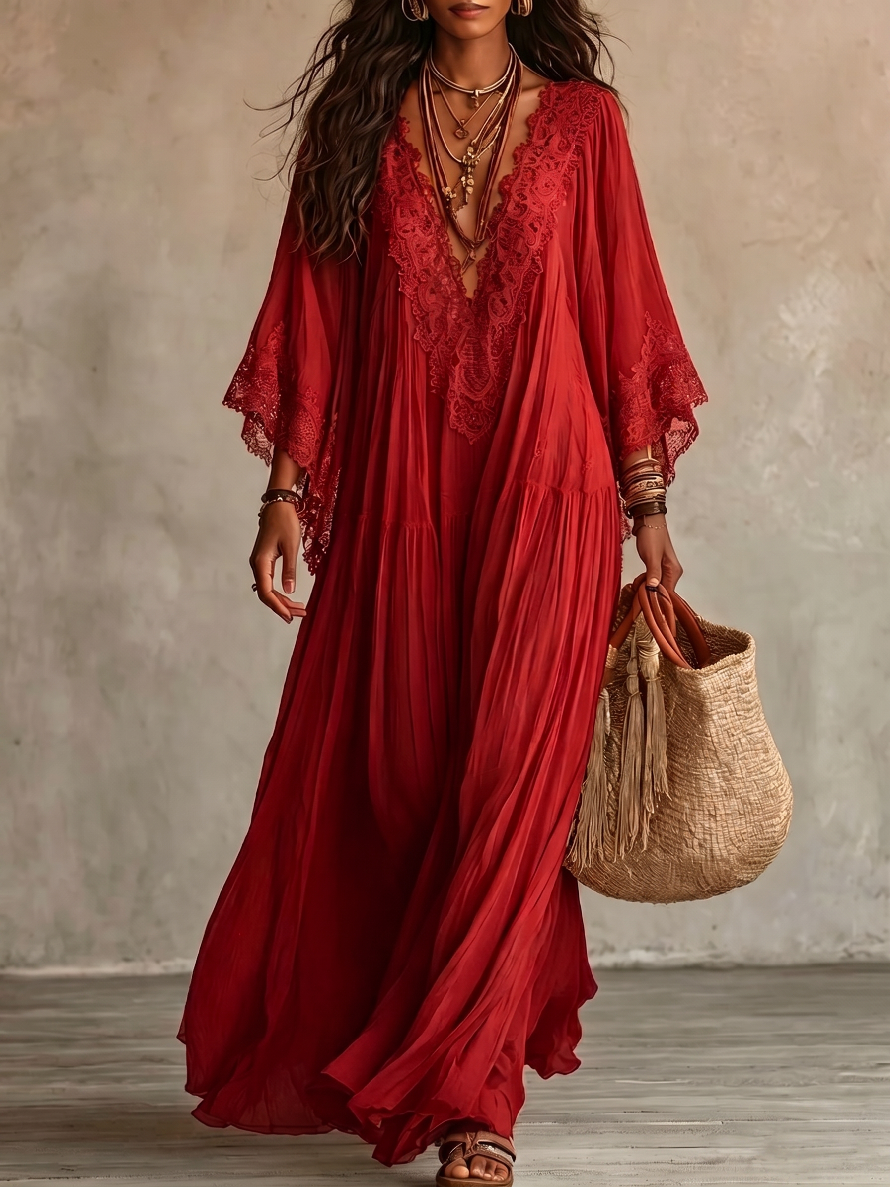 Bella™ — Vestido Maxi Boémio