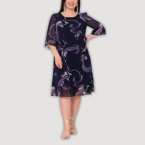 Mila - Vestido Midi Chiffon Fluído