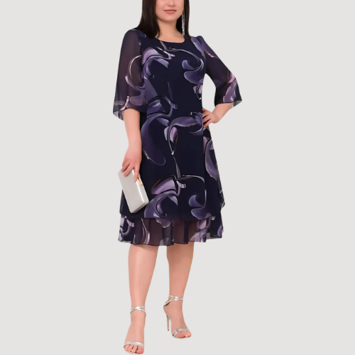 Mila - Vestido Midi Chiffon Fluído