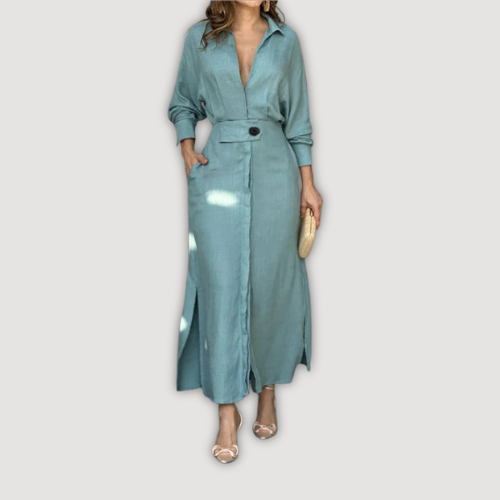 Beatrice - Vestido Midi de Manga Comprida