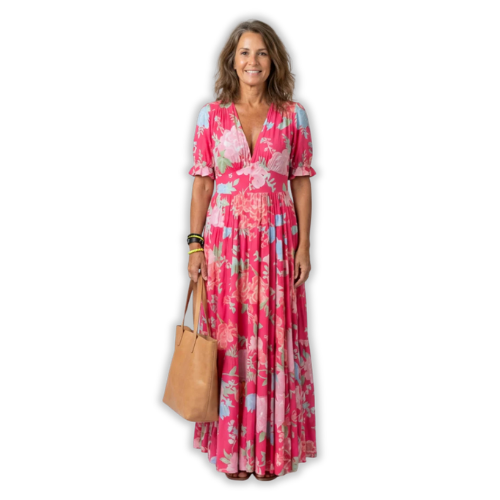 Grace™ — Vestido Floral Elegante com Decote em V