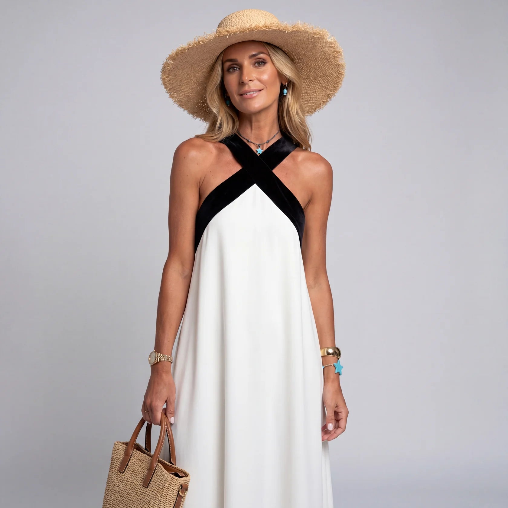 Sienna™ - Vestido com decote cruzado